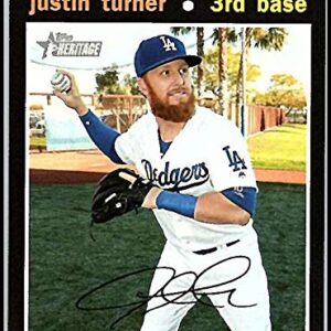 2020 Topps Heritage #30 Justin Turner Los Angeles Dodgers Baseball Card