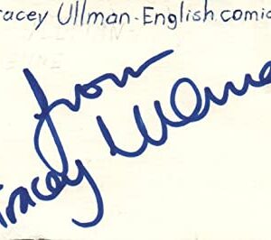 Tracy Ullman English Actress Movie Autographed Signed Index Card JSA COA