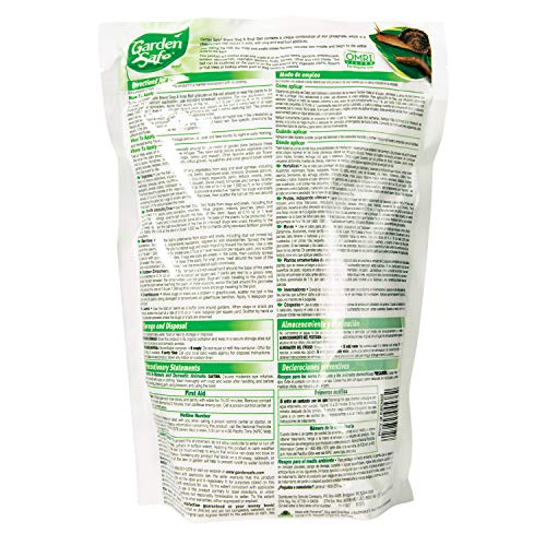 Garden Safe Slug & Snail Bait, Kills Slugs & Snails Within 3 to 6 Days, For Lawn and Garden, Can Be Used Around Pets and Wildlife, 2 lb