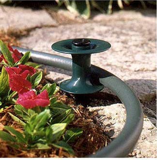 Rocky Mountain Goods Hose Guide Spike - Keeps Garden Hose Out of Flower beds - Zinc Coated Rust Free Long Metal Spike - Sturdy Heavy Duty Design - Color Blends with Yard (1)