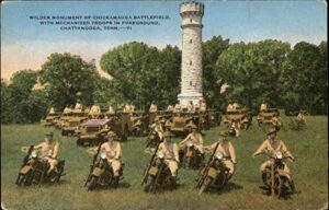 wilder monument of chickamauga battlefield chattanooga, tennessee tn original antique postcard