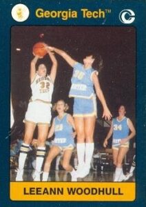 leeann woodhull basketball card (georgia tech) 1991 collegiate collection #9