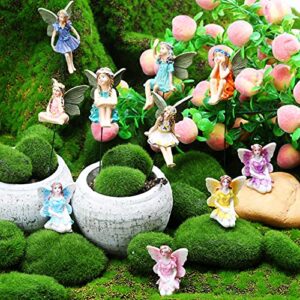 Jetec 10 Pieces Garden Miniatures Fairies Mini Garden Figurine Fairies Decor for Fairy Outdoor Garden Yard Home Decoration (Lovely Fairy)