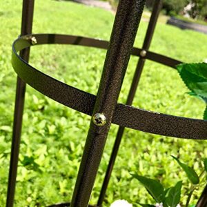 Garden Arch Trellis for Climbing Plants Rose Thicken Metal Wedding Arches Arbor Ceremony Party Outdoor Floral Decor Bronze