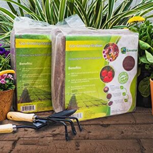 Envelor Coco Coir Brick Coconut Fiber for Plants Natural Garden Soil for Vegetables Potting Soil Block Coco Peat Coco Coir Bulk Coconut Husk Planting Soil 10 lbs Compressed Coconut Coir Brick, 1 Pack