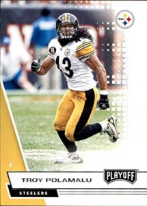 2020 panini playoff #50 troy polamalu pittsburgh steelers football card