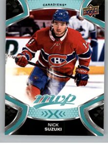 2021-22 upper deck mvp #87 nick suzuki montreal canadiens nhl hockey trading card