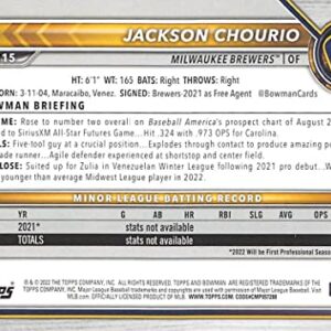 2022 Bowman Draft #BD-115 Jackson Chourio