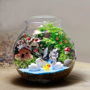 54 Miniature Fairy Garden Decorations, Including Miniature Fairy Garden Houses, Animals, Miniature Statues, Micro Landscape Decoration Kits, DIY Doll House Decoration Kits, Flower Pot Decorations