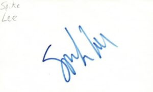 spike lee actor director producer tv movie autographed signed index card jsa coa