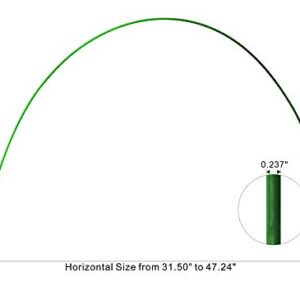 Hoop House Greenhouse Hoops Garden Hoops for Raised beds Garden Tunnel Hoops for Garden beds Grow Tunnel Hoop House kit Wire Hoops Garden Hoop Tunnel Garden Hoops for Row Cover Hoops 6.56ft (6Pack)