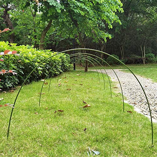 Hoop House Greenhouse Hoops Garden Hoops for Raised beds Garden Tunnel Hoops for Garden beds Grow Tunnel Hoop House kit Wire Hoops Garden Hoop Tunnel Garden Hoops for Row Cover Hoops 6.56ft (6Pack)