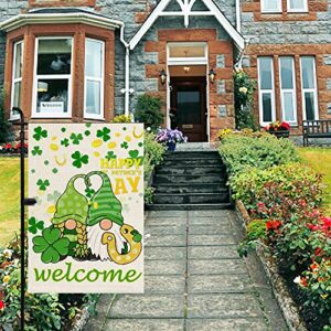 St Patrick's Day Garden Flag Welcome Garden Yard Flag Irish Decor Holiday Garden Flags Spring Home Decor Double Sided Rustic Farmland Yard Lawn House Decorative Banners 12.6 x 18.5 inch