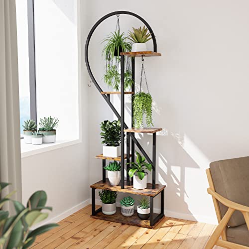 Potey Tier Metal Plant Stand Creative Half Heart Shape Ladder Plant Stands For Indoor Plants