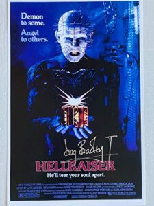 hellraiser 11×17 poster signed autographed by doug bradley as pinhead