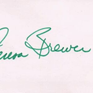 Teresa Brewer Singer Signed 3x5 Index Card with JSA COA