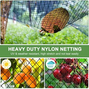 Bird Netting, Garden Netting with 3/4” Mesh Net as Poultry Netting for Chicken Coop, Heavy Duty Nylon Netting for Garden Protection, Fruit Tree Netting for Orchard, Vegetable Against Squirrels, Deer