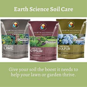 Earth Science – Fast Acting Sulfur with Nutri-Bond Run Off Reduction Technology – Fertilizer Enhancer – Lower pH of Soil 2.5 lb