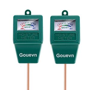 gouevn 2pack soil moisture meter, hygrometer soil plant water meter, plant moisture meter indoor & outdoor for potted plants, lawns, succulent (no batteries required)