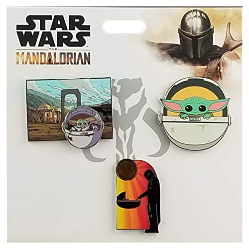 Disney Pin Set - Star Wars - The Mandalorian - The Child - Grogu - Booster