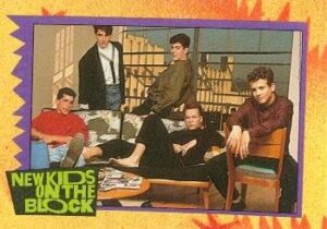 new kids on the block trading card 1989 topps #67 nkotb jonathan knight jordan knight joey mcintyre donnie wahlberg danny wood