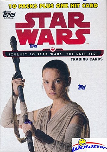 2017 Topps Journey to Star Wars: The Last Jedi EXCLUSIVE Factory Sealed Retail Box with 10 Packs & VERY SPECIAL EMBLEM Card! Includes 10 Parallels & 10 Insert Cards! Look for Autographs! WOWZZER!