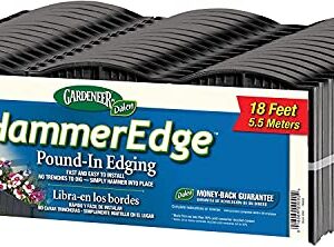 Gardeneer by Dalen HammerEdge Pound in Edging - 16 Durable Interlocking Pieces -18 feet of Coverage - Made in USA - Easy to Install