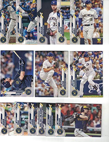 Milwaukee Brewers/Complete 2020 Topps Brewers Baseball Team Set! (29 Cards) Series 1 and 2