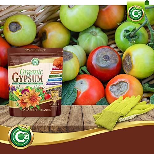 Organic Gypsum - Made in USA - Calcium Sulfate Dihydrate Granules - Garden Soil Amendment Fertilizer for Lawns, Plants, Calcium & Sulfur Additive. Cures Blossom End Rot in Tomatoes & Peppers