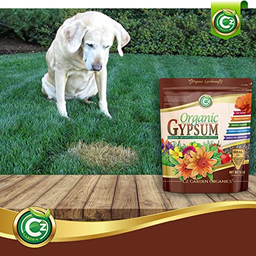 Organic Gypsum - Made in USA - Calcium Sulfate Dihydrate Granules - Garden Soil Amendment Fertilizer for Lawns, Plants, Calcium & Sulfur Additive. Cures Blossom End Rot in Tomatoes & Peppers