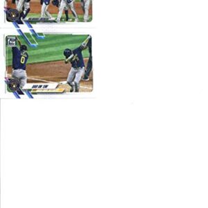 2021 Topps Complete (Series 1 & 2) Milwaukee Brewers Team Set of 19 Cards: Dab on 'Em(#7), Eric Sogard(#21), Milwaukee Brewers(#59), Orlando Arcia(#91), Christian Yelich(#100), Brandon Woodruff(#135), Lorenzo Cain(#234), Omar Narvaez(#282), Avisail Garcia