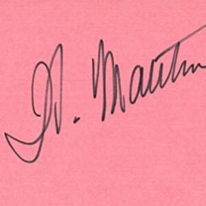 Walter Mathau Actor Comedian TV Movie Autographed Signed Index Card JSA COA