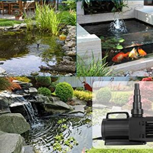 Homewell 5000 Gallons per Hour Electric Water Pump with 2 Nozzles Ultra Quiet Submersible Pump for Fountains, Waterfalls, Water Circulation, Koi Ponds Pump, Water Gardens (5000 GPH)