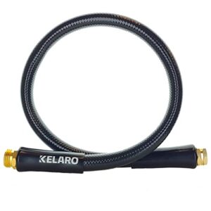 kelaro garden lead-in hose extension 5/8″ x 3 ft – heavy duty and flexible with male to female connections
