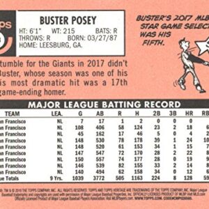 2018 Topps Heritage #293 Buster Posey San Francisco Giants Baseball Card