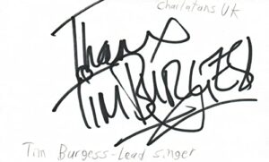 tim burgess lead singer charlatans uk rock band music signed index card jsa coa