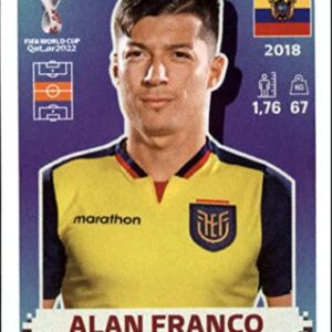 2022 Panini World Cup Qatar Sticker #ECU12 Alan Franco Group A Ecuador Mini Sticker Trading Card