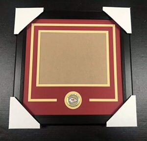 kansas city chiefs medallion frame kit 8×10 photo double mat horizontal