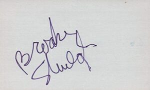 brooke shields actress tv movie autographed signed index card jsa coa