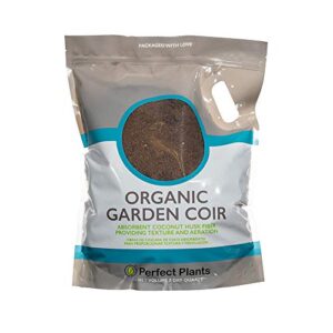perfect plants organic garden coir | 8qt. premium garden coir | can be used as soil amendment or potting medium