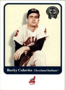 2001 greats of the game baseball card #41 rocky colavito