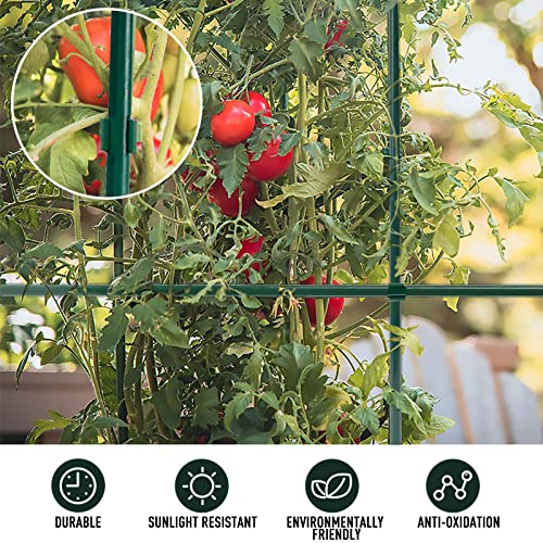 MAXPACE 40pcs Garden Stakes, 17" Each, DIY 4ft 5ft 6ft 7ft Sturdy Fiberglass Plant Sticks Stakes Supports for Tomato Vegetables, Gardening Supplies