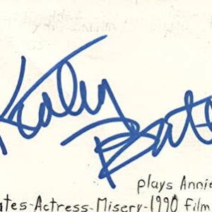Kathy Bates Actress Misery TV Movie Autographed Signed Index Card JSA COA
