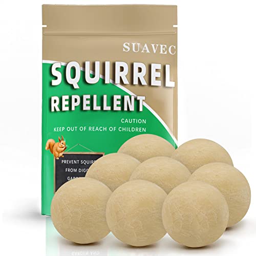 SUAVEC Squirrel Repellent Outdoor, Chipmunk Repellent Outdoor, Squirrel Deterrent Mint, Squirrels Repellent for Garden, Outdoor Repellent Squirrels for Attic, Keep Squirrel Away for Plants -8 Pack