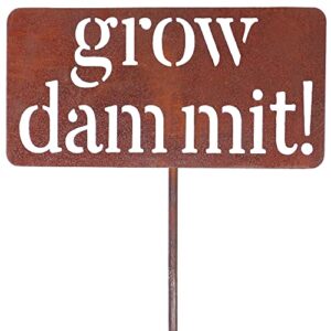 island genius grow dammit funny garden décor sign gardening gifts for women and men who love plants