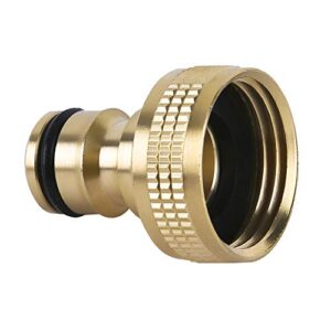 HQMPC Male Garden Hose Quick Connect Solid Brass Quick Connector Garden Hose Fitting Water Hose Connectors 3/4 inch GHT (4 Female+ 4Male)