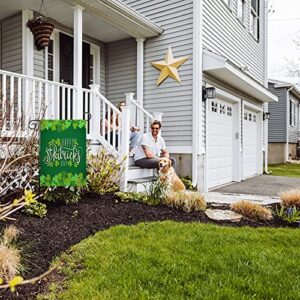 Valentine Day Garden Flag St Patricks Day Garden Flag Easter Garden Flags 3 Pack Outdoor Decorations for Seasonal Home Yard Spring…