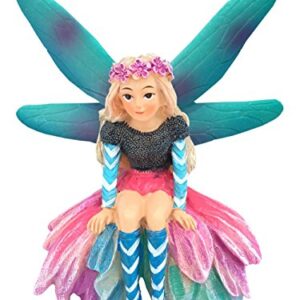 GlitZGlam Katrina The Garden Fairy – a Miniature Fairy Statue for Your Fairy Garden and Miniature Figurines