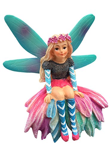 GlitZGlam Katrina The Garden Fairy – a Miniature Fairy Statue for Your Fairy Garden and Miniature Figurines