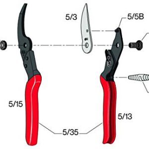 Felco Pruning Shears (F 5) - High Performance Swiss Made One-Hand Garden Pruners